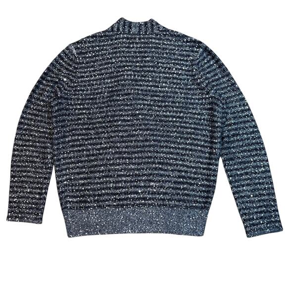 J. McLaughlin Sweater Alpaca Merino Wool Sequins - Picture 6 of 9